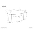 Стіл журнальний кавовий Adoro B 105×65 см Білий / Мідь10